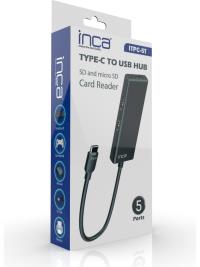 INCA ITPC-5T Type-C Hub X5 USB 3.0 2*usb 2.0 + Sd + Micro Sd Kart okuyucu kb